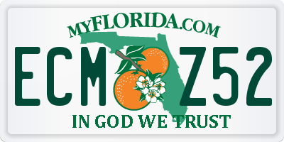 FL license plate ECMZ52