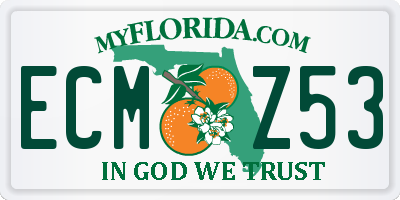FL license plate ECMZ53