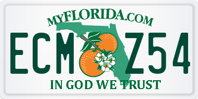 FL license plate ECMZ54