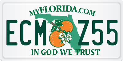 FL license plate ECMZ55