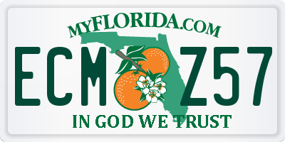FL license plate ECMZ57