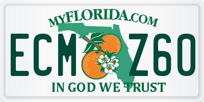 FL license plate ECMZ60