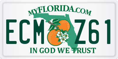FL license plate ECMZ61
