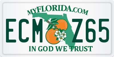 FL license plate ECMZ65