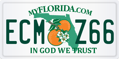 FL license plate ECMZ66