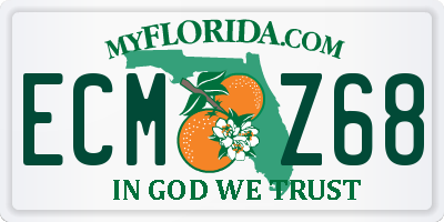 FL license plate ECMZ68