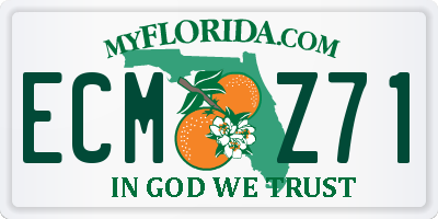 FL license plate ECMZ71