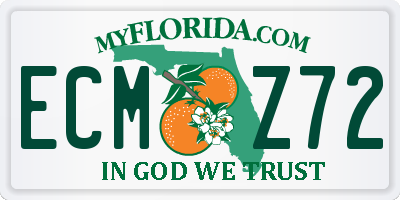 FL license plate ECMZ72