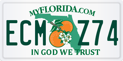 FL license plate ECMZ74
