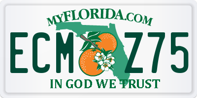 FL license plate ECMZ75