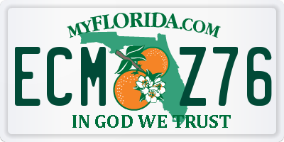 FL license plate ECMZ76
