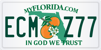 FL license plate ECMZ77