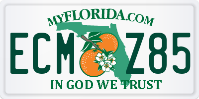 FL license plate ECMZ85