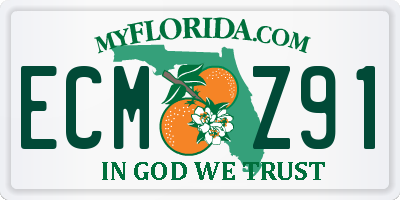FL license plate ECMZ91