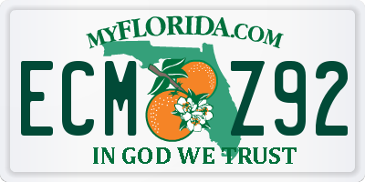 FL license plate ECMZ92