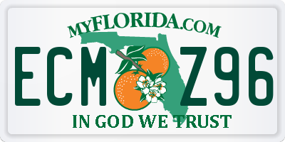 FL license plate ECMZ96
