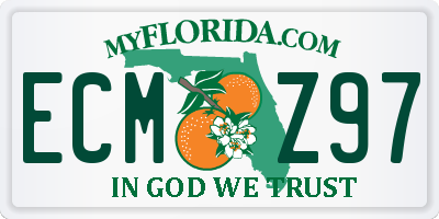 FL license plate ECMZ97