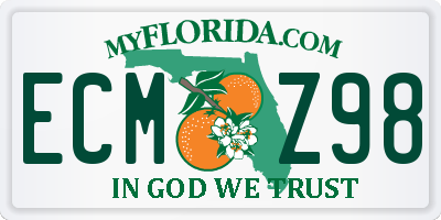 FL license plate ECMZ98