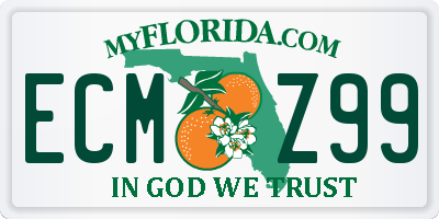 FL license plate ECMZ99