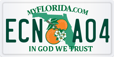 FL license plate ECNA04