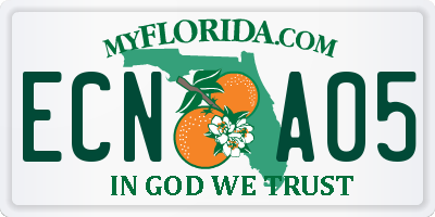 FL license plate ECNA05