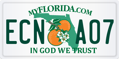 FL license plate ECNA07