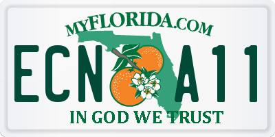 FL license plate ECNA11