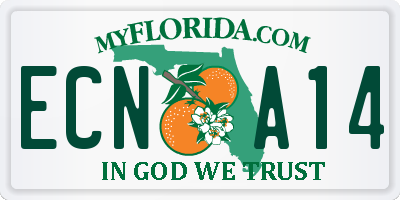 FL license plate ECNA14