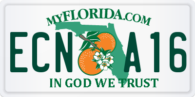 FL license plate ECNA16