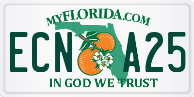 FL license plate ECNA25