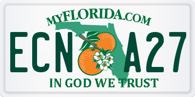 FL license plate ECNA27