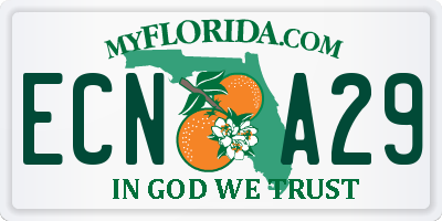 FL license plate ECNA29