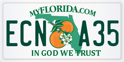 FL license plate ECNA35