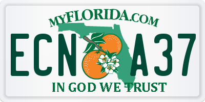 FL license plate ECNA37
