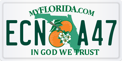 FL license plate ECNA47