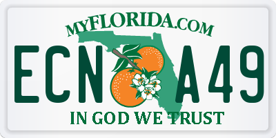 FL license plate ECNA49
