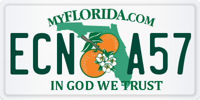 FL license plate ECNA57