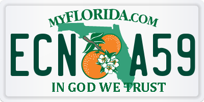 FL license plate ECNA59