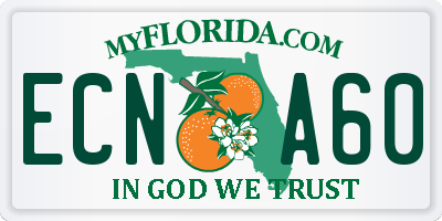 FL license plate ECNA60