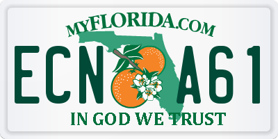 FL license plate ECNA61
