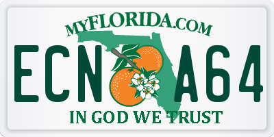 FL license plate ECNA64