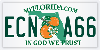 FL license plate ECNA66