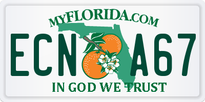 FL license plate ECNA67