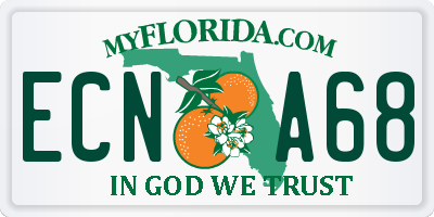 FL license plate ECNA68