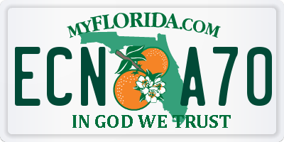 FL license plate ECNA70
