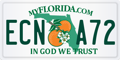 FL license plate ECNA72