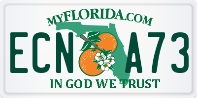 FL license plate ECNA73