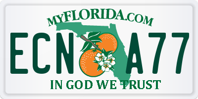 FL license plate ECNA77