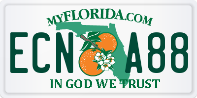 FL license plate ECNA88