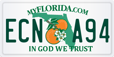 FL license plate ECNA94
